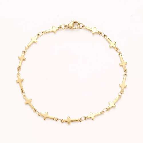 TITANIUM (NEVER FADE) Cross Bracelet 22 cm (SILVER ONLY)