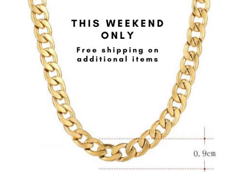Retail Price: R 1 899 (NEVER FADE) Titanium Cuban Link Men's Necklace 60 cm (GOLD ONLY)