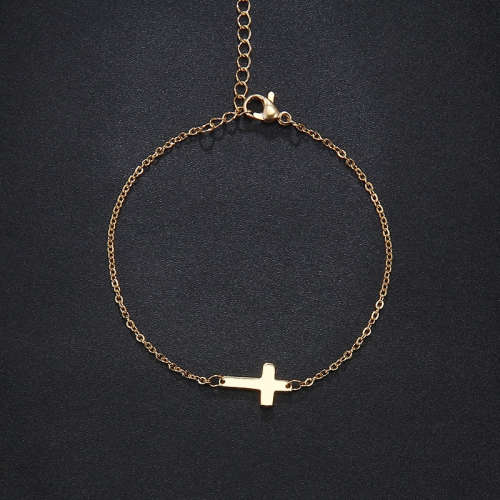 TITANIUM (NEVER FADE) `Cross` Charm Bracelet (SILVER ONLY )