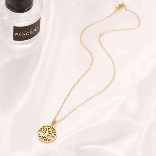 TITANIUM( NEVER FADE) "Tree Of Life " Necklace 45 cm (SILVER ONLY)