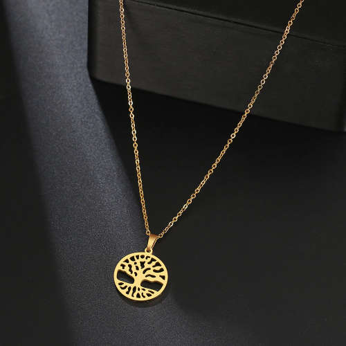TITANIUM( NEVER FADE) "Tree Of Life " Necklace 45 cm (SILVER ONLY)