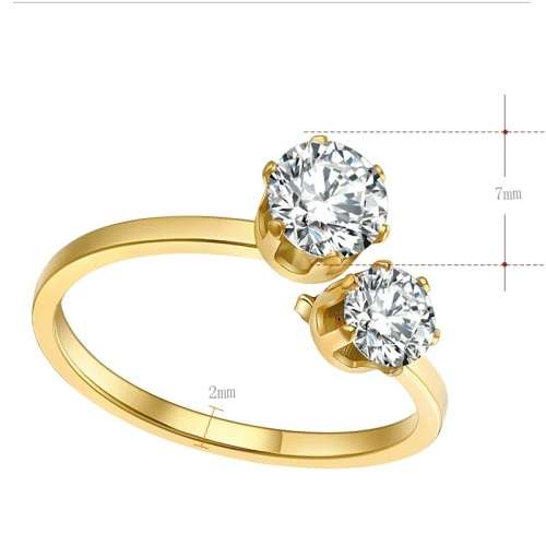 TITANIUM (NEVER FADE) Swarovski Crystal Ring (SILVER ONLY)