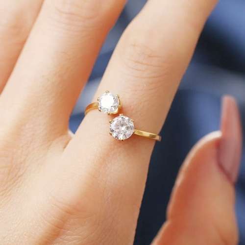 TITANIUM (NEVER FADE) Swarovski Crystal Ring (SILVER ONLY)