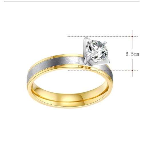 Retail Price: R 2 799 (NEVER FADE) Titanium Ring Set With Swarovski Crystal Size 10 US SILVER & GOLD