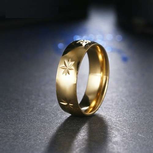 Retail Price:R1 199 (NEVER FADE) Titanium Stars Ring Size 10 US (GOLD ONLY)