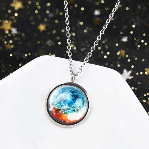 RETAIL PRICE:R1 499 Titanium ( NEVER FADE) "Galaxy " Necklace 45 cm (PURPLE ONLY)