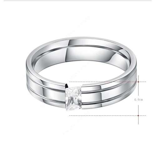 RETAIL PRICE: R 1 099 Titanium (NEVER FADE) Diamond Ring Size 9 US (SILVER ONLY)