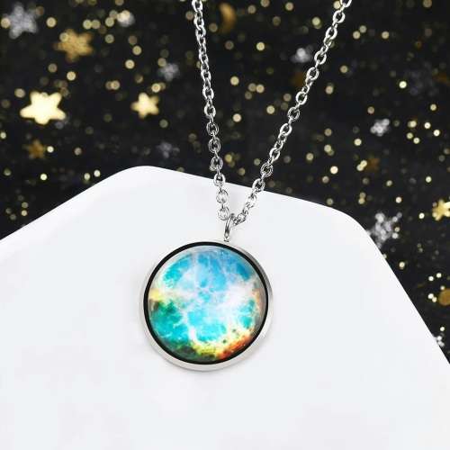 RETAIL PRICE:R1 499 Titanium ( NEVER FADE) "Galaxy " Necklace 45 cm (PURPLE ONLY)