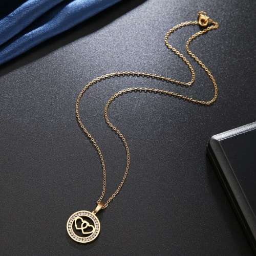 TITANIUM (NEVER FADE) Hearts Necklace 45 cm (SILVER ONLY)