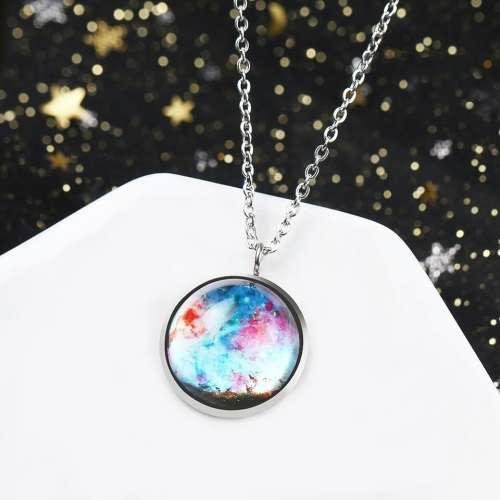 RETAIL PRICE:R1 499 Titanium ( NEVER FADE) "Galaxy " Necklace 45 cm (PURPLE ONLY)