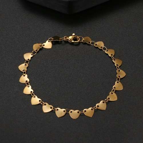 RETAIL PRICE: R 1 599 (NEVER FADE) Titanium `Hearts` Charm Bracelet 22 cm (SILVER ONLY)