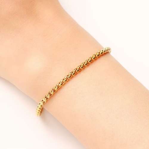 RETAIL PRICE: R 1 399 (NEVER FADE) Titanium Fine Rolo Bracelet 22 cm (SILVER ONLY)