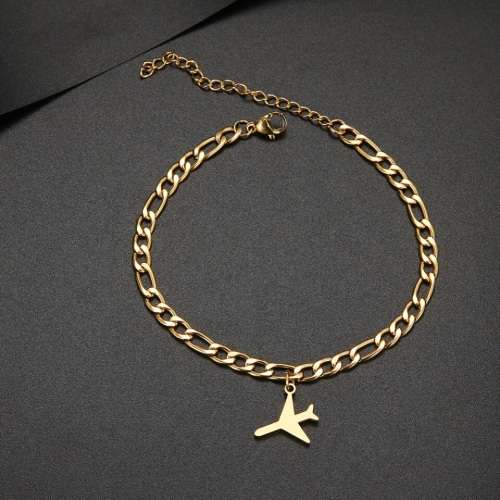 TITANIUM (NEVER FADE) `Plane` Bracelet 18 cm (SILVER ONLY)