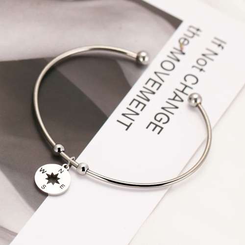 RETAIL PRICE: R 1299 Adjustable Titanium "Nautical" Charm Bangle (SILVER ONLY)