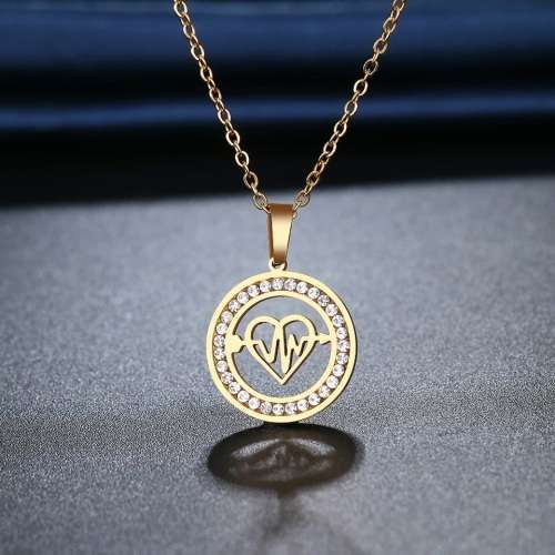 Retail Price:R1 199 (NEVER FADE) Titanium heart beat heart Necklace 45 cm (SILVER ONLY)