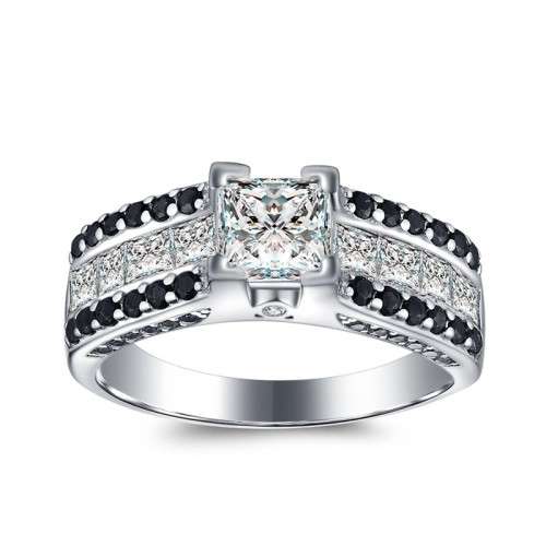 *925 STERLING SILVER 0.75CT PAVE RING*