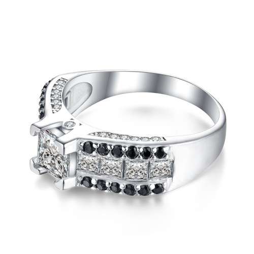 *925 STERLING SILVER 0.75CT PAVE RING*