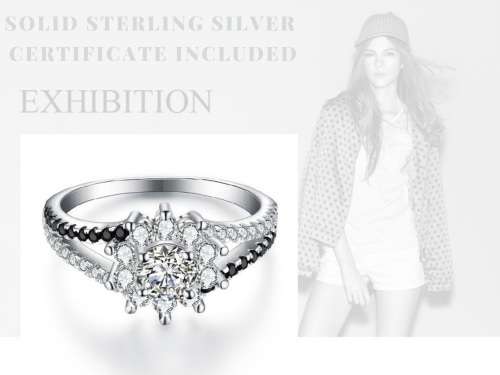 *925 STERLING SILVER 0.75CT MOISSANITE RING*