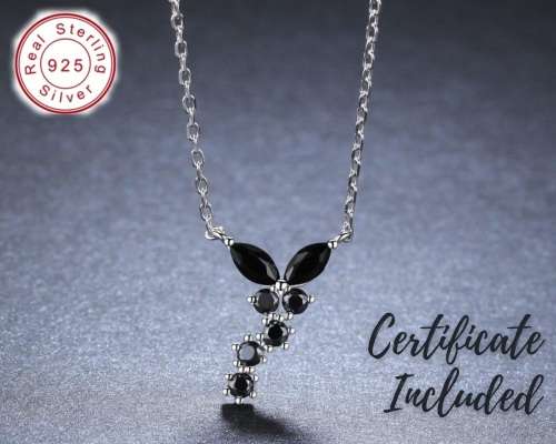*925 STERLING SILVER 0.5CT  MOISSANITE BUTTERFLY NECKLACE*