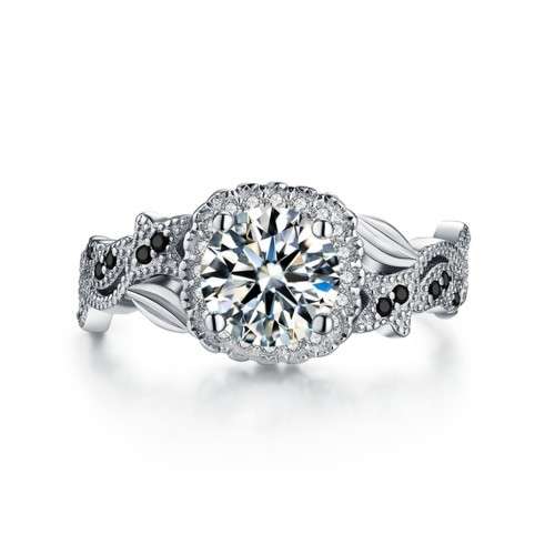 *1.25 CT SOLID 925 STERLING SILVER CUSHION HALO RING*