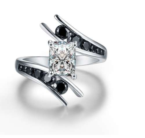 *925 STERLING SILVER 1.25 CT GORGEOUS TENSION SETTING RING*