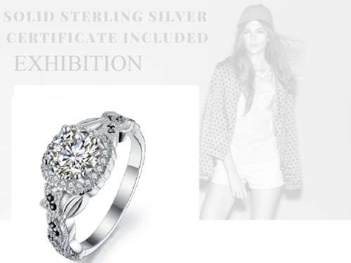 *1.25 CT SOLID 925 STERLING SILVER CUSHION HALO RING*