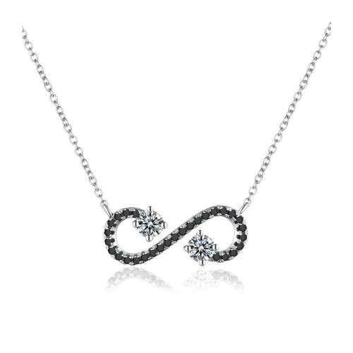*925 STERLING SILVER 0.5CT  INFINITY NECKLACE*
