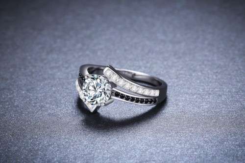 *1.25ct SOLID 925 STERLING SILVER TENSION RING *