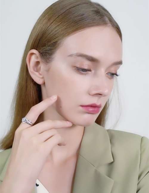 *2CT SOLID 925 STERLING SILVER SPIRAL RING *