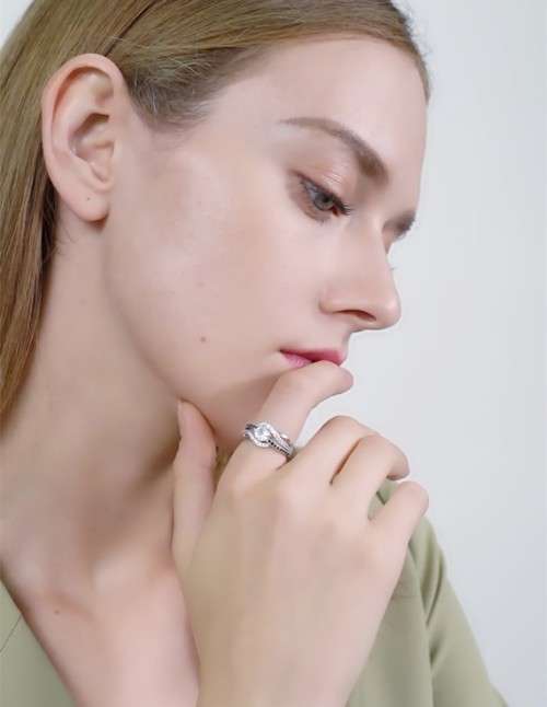 *2CT SOLID 925 STERLING SILVER SPIRAL RING *