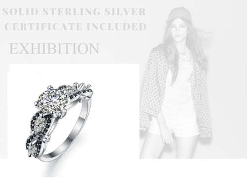 *SOLID 925 STERLING SILVER 1.25 CT FIVE STONE INFINITY RING*