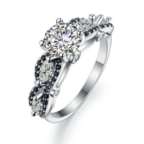 *SOLID 925 STERLING SILVER 1.25 CT FIVE STONE INFINITY RING*