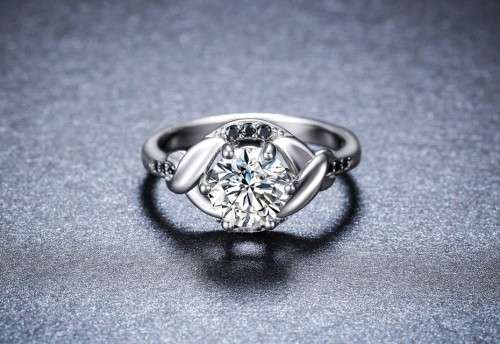 *1.25 CT SOLID 925 STERLING SILVER HALO RING*