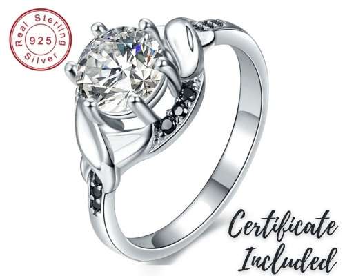 *1.25 CT SOLID 925 STERLING SILVER HALO RING*