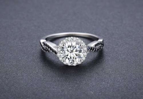 *1.5ct SOLID 925 STERLING SILVER INFINITY HALO RING*