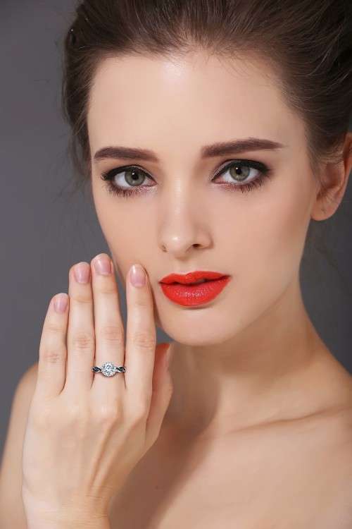 *1.5ct SOLID 925 STERLING SILVER INFINITY HALO RING*