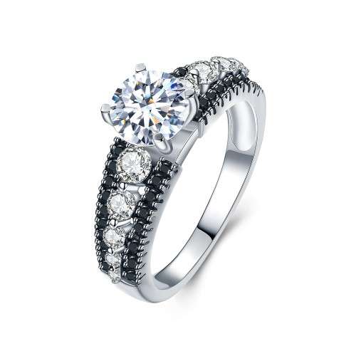 *2CT SOLID 925 STERLING SILVER PAVE RING *