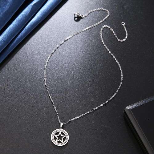 TITANIUM (NEVER FADE)  "My Star" Necklace 45 cm  (SILVER ONLY)