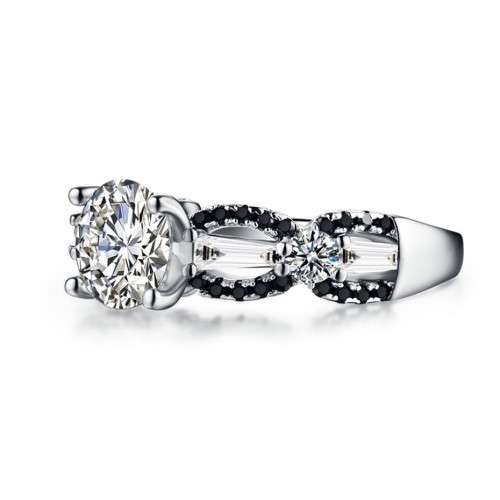 *1.25ct SOLID 925 STERLING SILVER MODERN PRINCESS CUT RING *