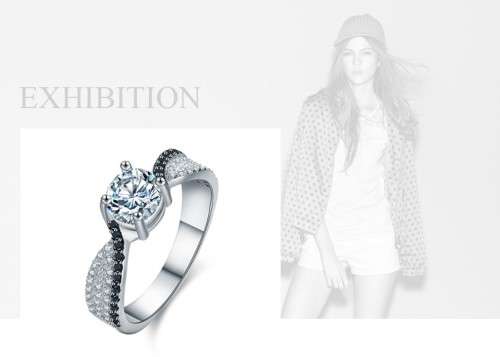 *0.75CT SOLID 925 STERLING SILVER PRINCESS CUT RING *