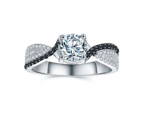 *0.75CT SOLID 925 STERLING SILVER PRINCESS CUT RING *