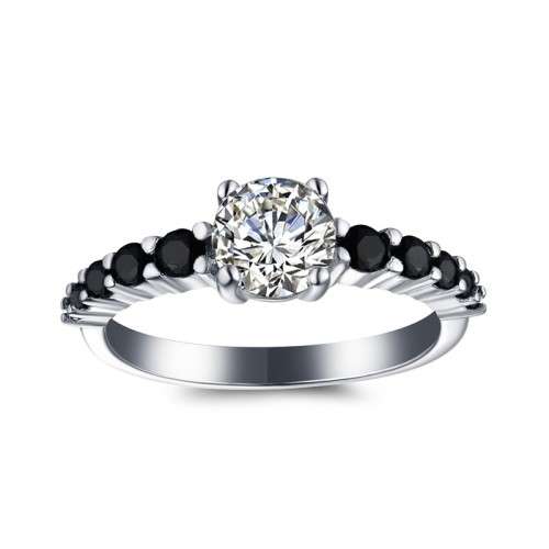 *1CT SOLID 925 STERLING SILVER PRINCESS CUT RING *