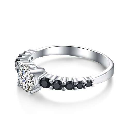 *1CT SOLID 925 STERLING SILVER PRINCESS CUT RING *