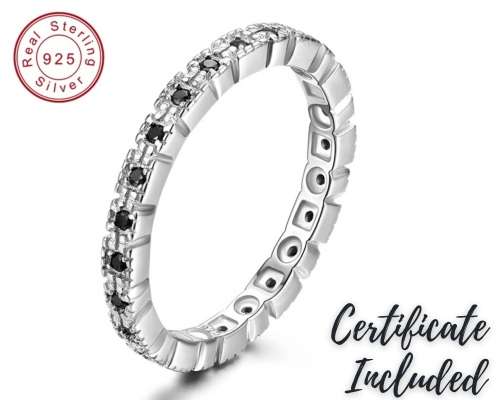 *SOLID 925 STERLING SILVER ETERNITY RING *