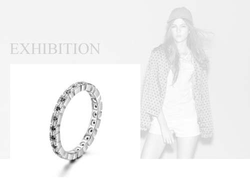 *SOLID 925 STERLING SILVER ETERNITY RING *