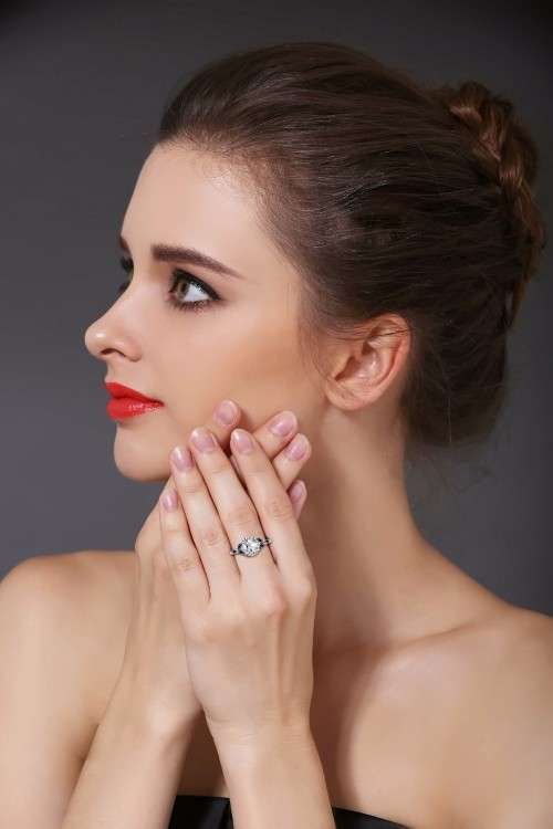 * 1 CT SOLID 925 STERLING SILVER OVAL CUT RING*