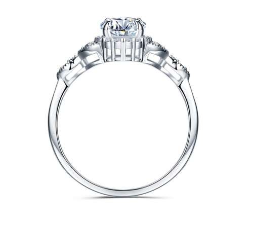 * 1 CT SOLID 925 STERLING SILVER OVAL CUT RING*