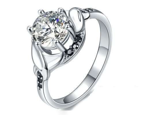 *1.25 CT SOLID 925 STERLING SILVER HALO RING*