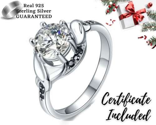 *1.25 CT SOLID 925 STERLING SILVER HALO RING*