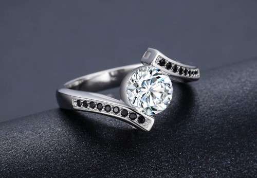 *1.5CT SOLID 925 STERLING SILVER TENSION RING*